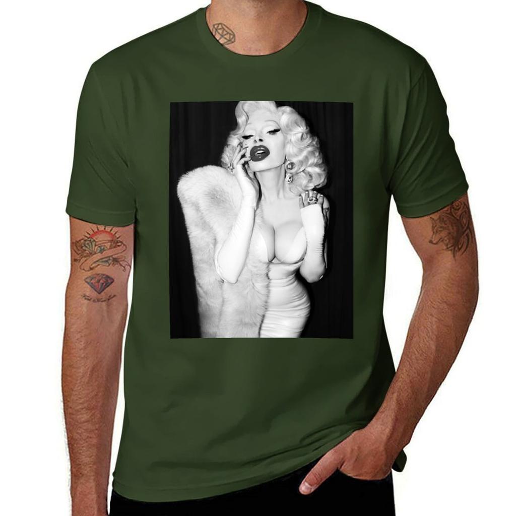 Amanda Lepore - Photo by Josef Jasso T-Shirt sports fans blacks plain black t shirts men