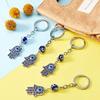 Jewelry Good Luck Blue Car Keyrings Key Holder Evil Eye Hamsa Keychain Protection Charm Fatima Hand