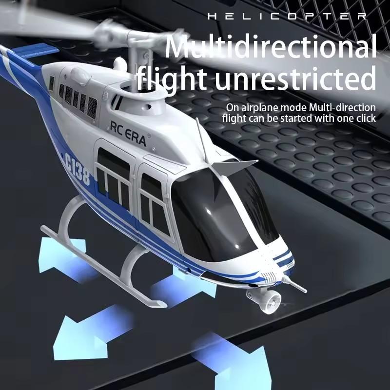 Kid C138 Rc Era Remote Control 4Ch Simulation Rc Bell 206 Helicopter Altitude Hold 2.4G Genuine 6Axis Gyro