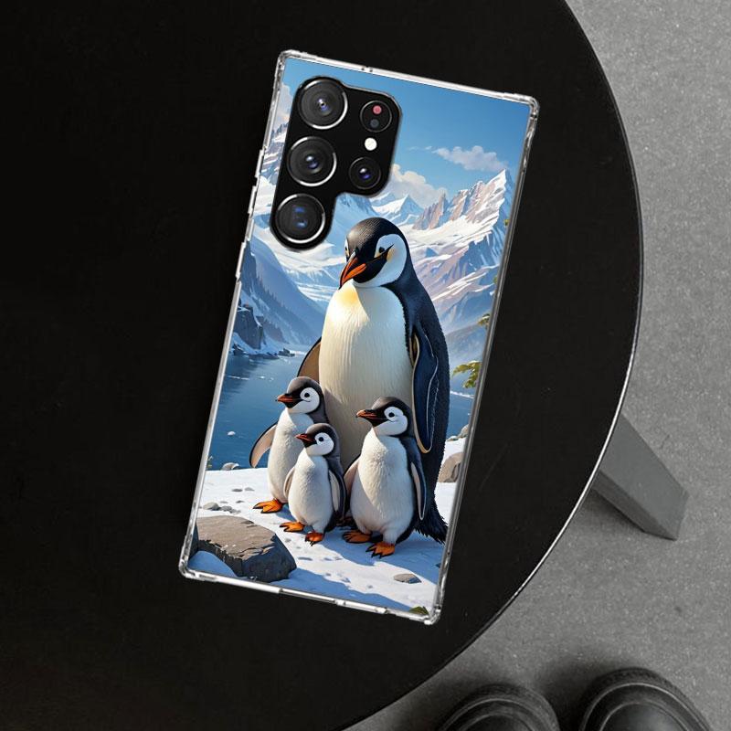 Penguins Love At The North Pole Phone Case Cover for Samsung Galaxy S26 S25 Edge S24 S23 Ultra S22 Plus S21 FE S20 + Art Customi