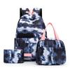 Zaino con cravatta Zaino per studenti Borsa per laptop Borsa per libri Set da 3 pezzi Lunch box termico