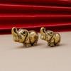Handmade Copper Cute Rhinoceros Miniatures Figurines Solid Vintage Brass Rhino Ornaments Tea Pets Desktop Decorations Craft