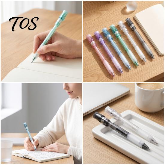 Comfortable Grip Pens Turbine Spinning Gel Pen, Stress Relief Gyro Top Quick-drying Precision Writing Tools 0.5mm Black Ink Pen for Office School And