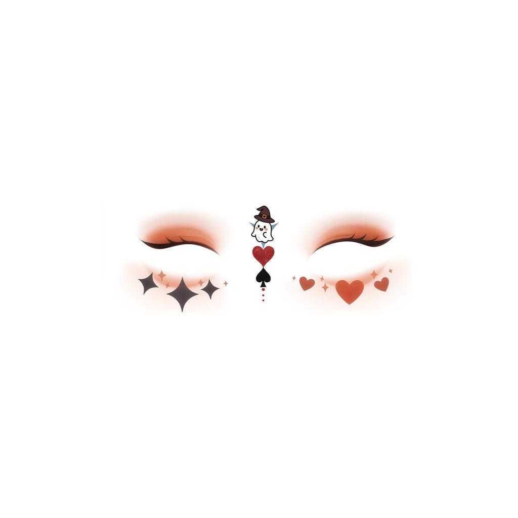 Halloween Colorful Makeup Face Stickers Halloween Holiday Party Show Temporary Face Stickers