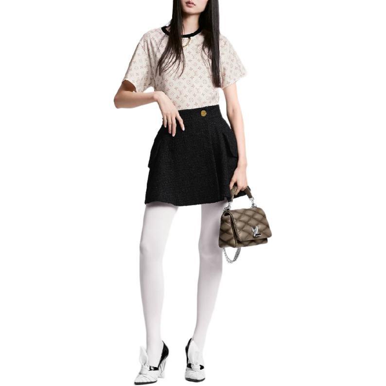 LOUIS VUITTON SS24 Drop Shoulder Sleeve T Shirt Women's Beige 1AFON8