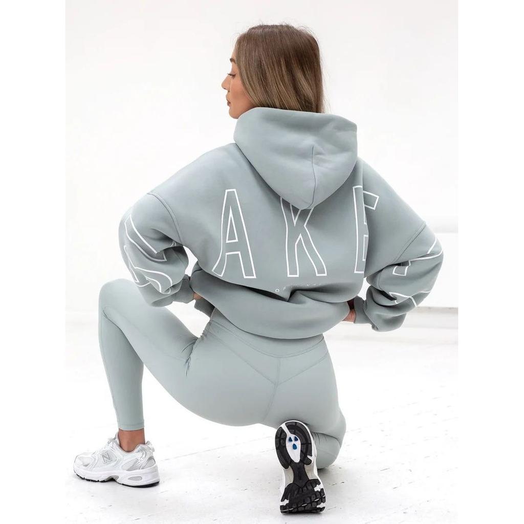 Dámské mikiny Černá s kapucí Pulovr Velký potisk písmen Volný střih Nové Pohodlné Ležérní Streetwear Minimalistický styl Denní nošení
