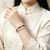 Golden Sandalwood Double Layer Cat's Eye Bracelet - Light Luxury Chinese Style Women's Jewelry