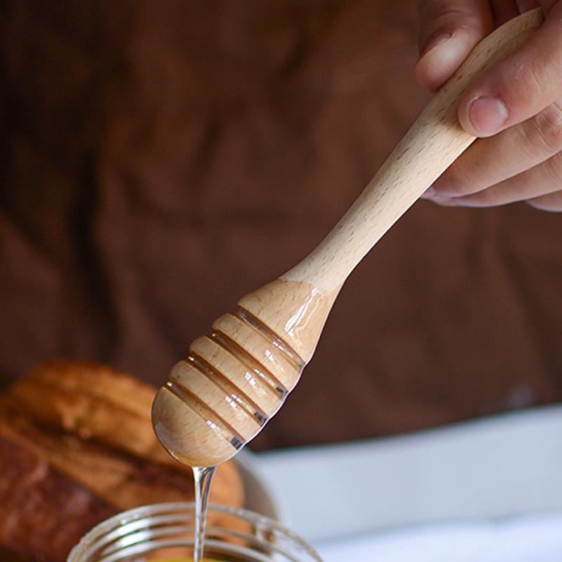 Honiglöffel Kleiner Holzlöffel Honiglöffel Sirup Servierlöffel Mini Teelöffel Holz Rührstab für Honigglas Dosieren Träufeln