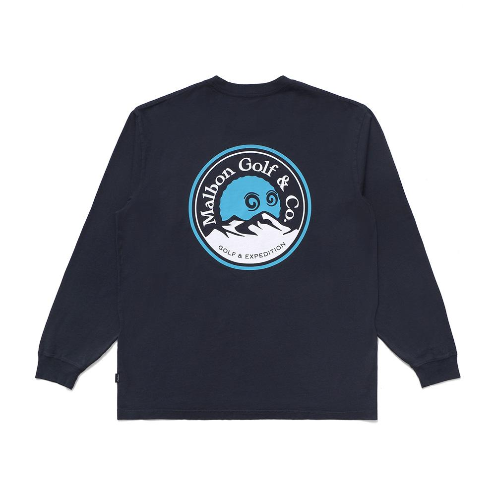 MALBON GOLF [Outdoors Club] Expedition Long Sleeve T-Shirt Navy (Man)