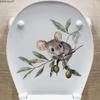 Cartoon Branch Mouse Wall Stickers, Creative Self-Adhesive Decor for Kids Room Living Room Bedroom Background Wall