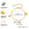 Dainty Sun Rainbow Butterfly Charm Bracelets for Women, 18K Gold Plated Stainless Steel Adjustable Bracelet, Trendy Jewelry