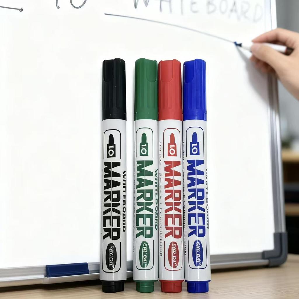 4PCS Round Tip Dry Erase Markers - Erasable Whiteboard Pens for Home/Office/Classroom, Smooth Writing