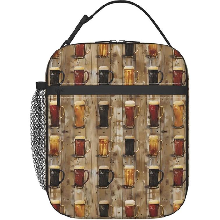 Pink Marble Lunch Box for Women Men, Insulated Lunch Box, Reusable Lunch Bag for Office, Work, Picnic, Travel