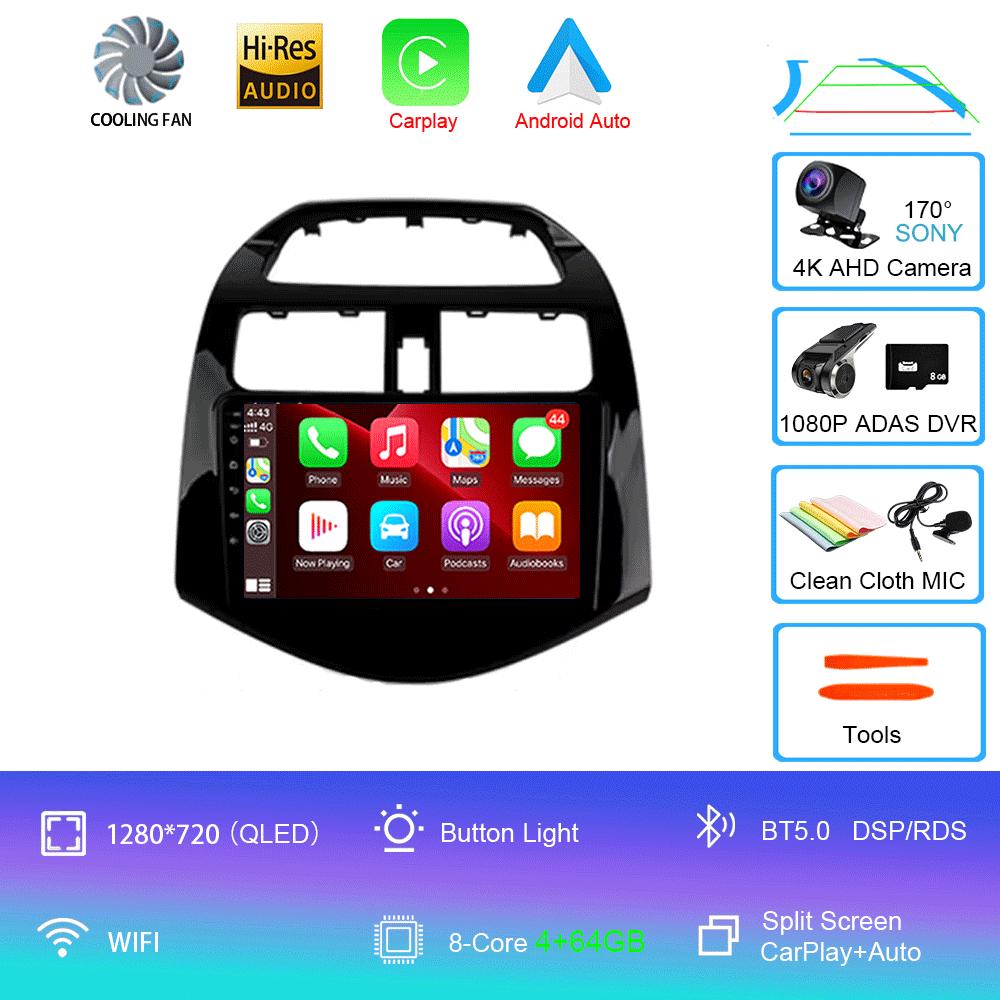 Android 14 Carplay For Chevrolet Spark Beat Matiz Creative 2010 2011 2012 2013 2014 Multimedia Player Car Radio GPS 2din Stereo