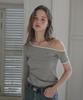 Mausolleum Marie Cut Out Linger T-Shirt - Gray