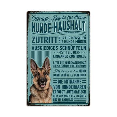 GermanDogGiftSign 1pc German Vintage Metal Sign - 7.9x11.8In Pet Dog Wall Art, Home Farmhouse Living Room Backyard Gift
