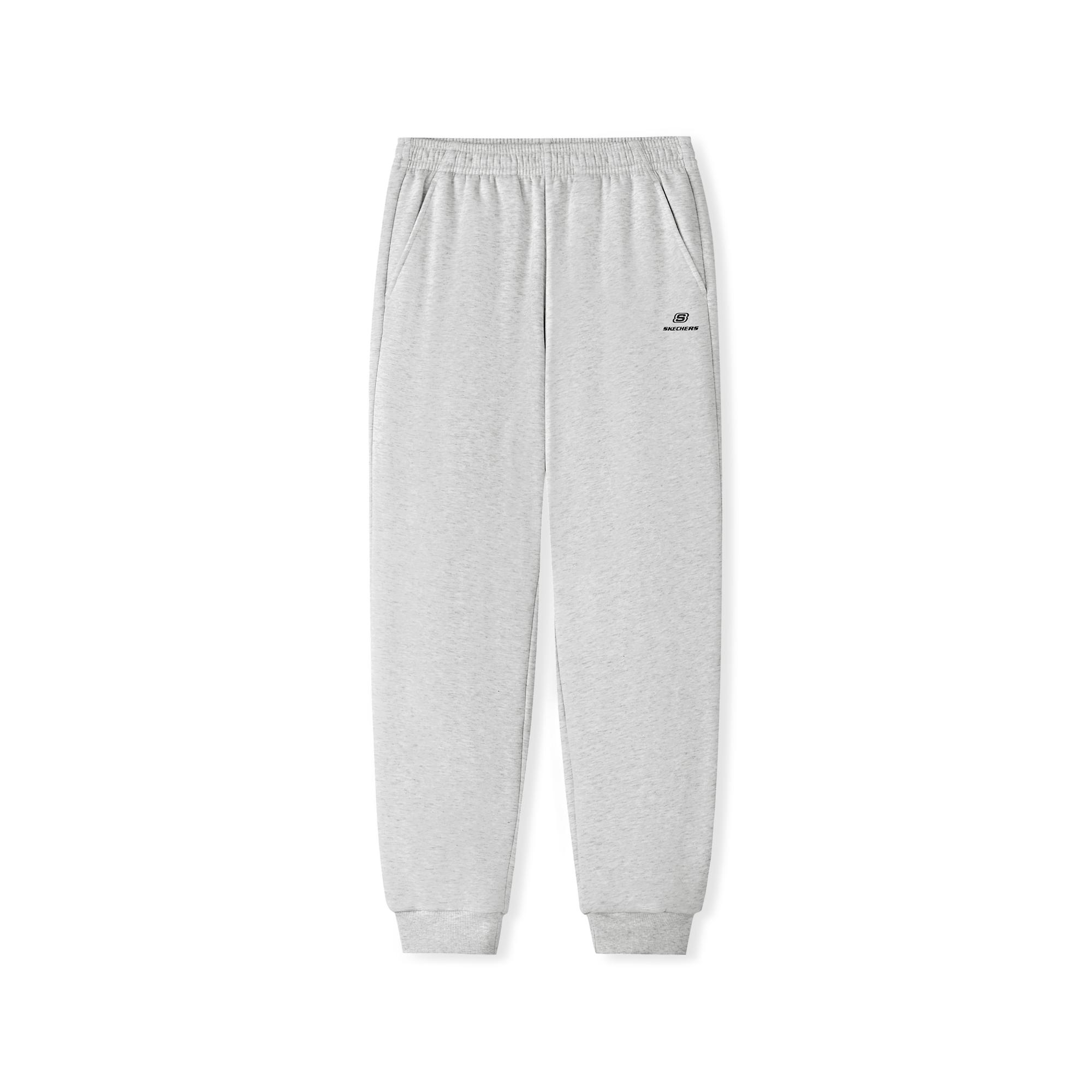 Skechers Fleece Lined Warm Fashionable Comfortable Soft Skin Friendly Mid Rise Cuffed Knit Sports Pants Men bottoms L425M070-0248 M