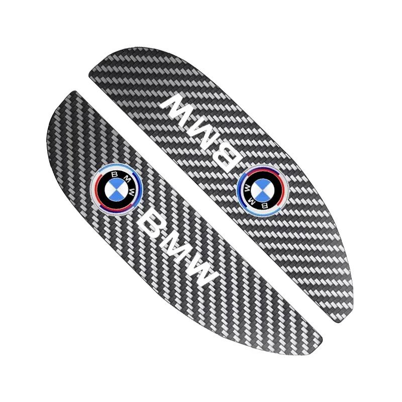 BAII9 2025 Hot 2pcs Car Rear View Mirror Sticker Rain Eyebrow For BMW 50th Kith 5 Series F20 E39 F10 F30 E90 E46 E60 G60 X5 E87 F11 G2