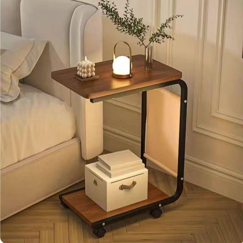 Italian Light Luxury Storage Rack and Side Table for Bedroom, Living Room, or Balcony