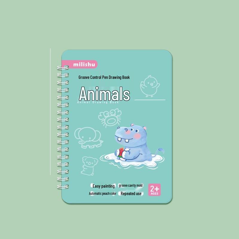 

Книга для практики каллиграфии с канавками для контроля ручки для 2-летних