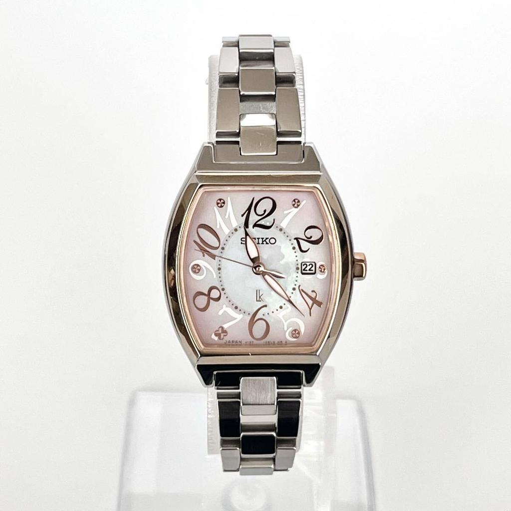 Used [In operation] Polished SEIKO SEIKO LUKIA women's watch solar good condition shell dial gold s2356