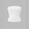 Plus Size Strapless Slim-Fit Tank Top - Solid Color