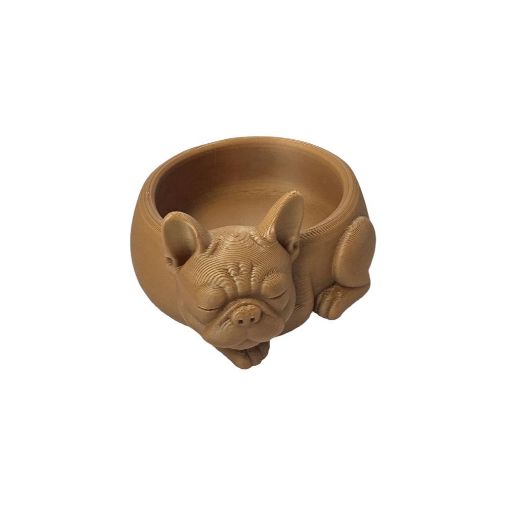 Ornaments Dog Shaped Flowerpot Funny Bulldog Plant Pot Cute Puppy Figurine Desktop