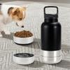3 in 1 Stainless Steel Pet Water Bottle Multi-layered Detachable Dog Feeding Bottle Leak-proof Large Capacity