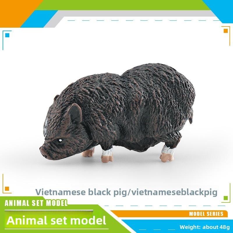 Farm Animal Pvc Pig Toy Model For Kids Learning And Farm Scene Display чёрный