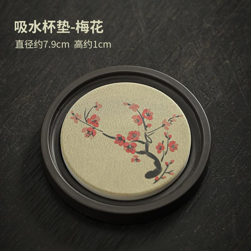 Retro Chłonne Elektryczne Drewniane Podstawki pod Kubki Boutique do Filiżanek Kawy Izolacja Cieplna Podkładki Akcesoria do Serwisów Herbaty Rękodzieło