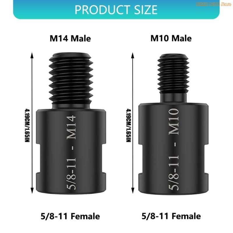 K1AE Pack of 4 Steel Thread Adapters Converts To M 10 M 14 Male for Grinders