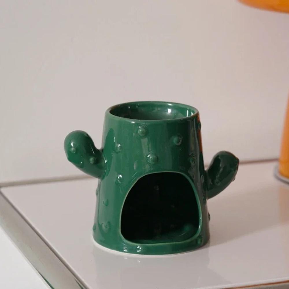 Cactus Ceramic Aromatherapy Stove Essential Oil Heating Furnace Wax Melting Furnace Incense Ornaments Household Incense Burners