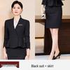 Chic Professional Women's Skirt Suit - Elegant Spring/Autumn Beauty Salon Front Desk Uniform