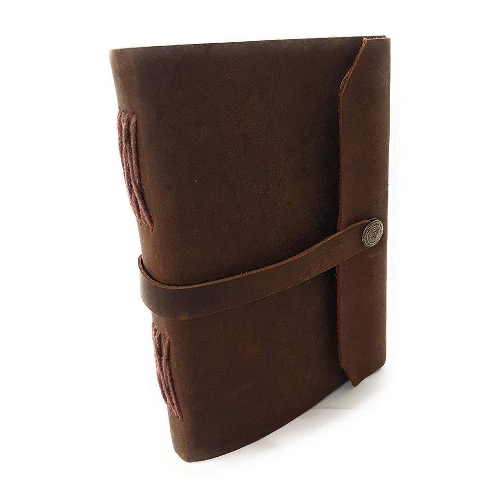 Combo Leather Diary Handmade Vintage Leather Diary - with Plain Paper for Men and Women.