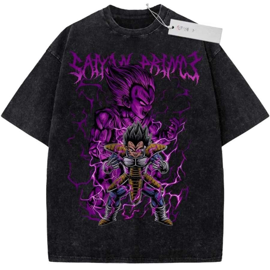 Unisex Black Washed Vintage T Shirt Jujutsu Kaisen Sukuna High Quality Fabric for Fitness Casual Shopping