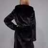 Women's Faux Fur Mid-Length Fluffy Overcoat - Mink, Rabbit, and Fox Fur Styles