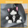 Plush Fun Devon Rex Cat Keychain Whimsical Bag Charm Accessory For Cat Lovers
