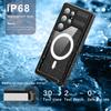 REDPEPPER IP68 wasserdichte Hülle für Samsung Galaxy S24 Ultra, magnetische, transparente Telefonabdeckung