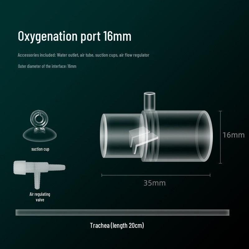 

Fish Tank Aerator Diffuser: Non-Powered Venturi Oxygenator Pipe
