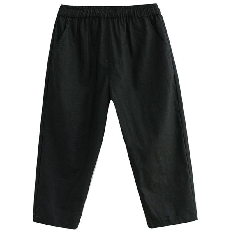 Summer New Arrival Cotton and Linen Thin Cropped Pants Women Plus Size Women's Clothing High Waist Loose Slimming Harem Pants Fat Sister Women's Pants
