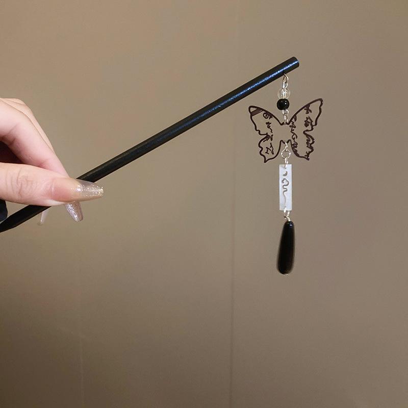 

Цветочная бабочка бахромчатая заколка ретро элегантный темперамент заколка на затылок модные универсальные аксессуары для волос