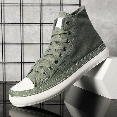 22365 Pánské plátěné kotníkové boty: Všestranná, trendy prodyšná obuv v korejském stylu
