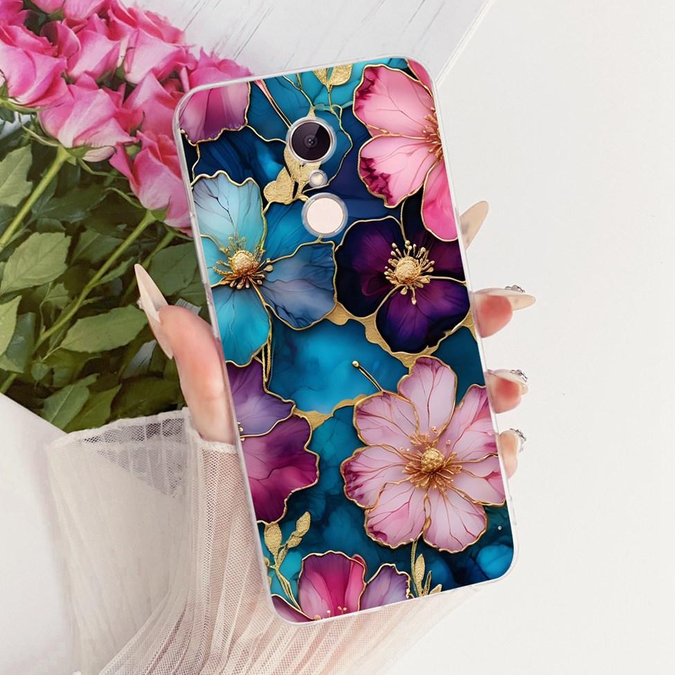 For Redmi 5 Case Cover Transparent Cute Cat Fashion Butterfly Funny Painted Casing MDG1 MDI1
