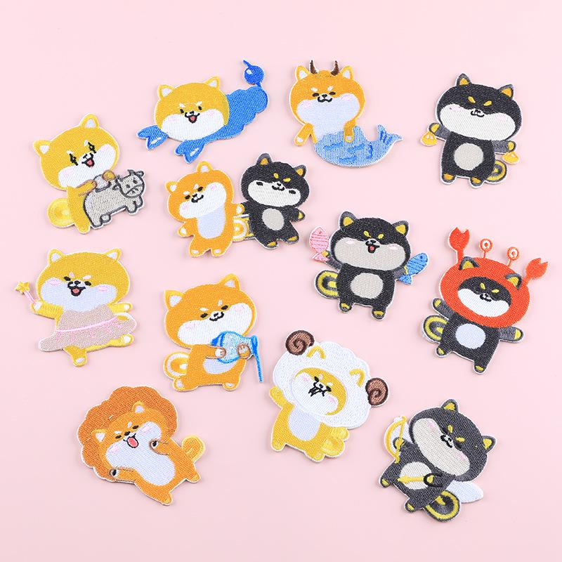Duoku DIY Cartoon Animal Puppy Embroidery Patch - Self-Adhesive Cloth Accessory