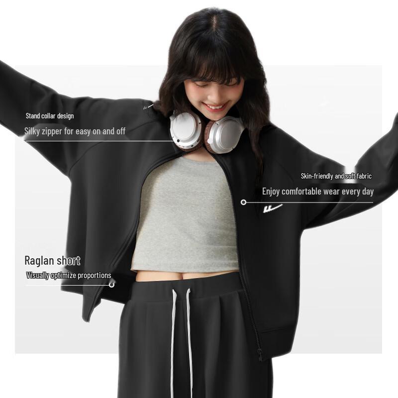 Warrior Women's Stand Collar Short Zip-Up Sweatshirt