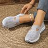Breathable Mesh Slip-On Flat Sports Shoes for Women, Lightweight and Comfortable Casual Footwear Suitable for Parks, Summer Vacations, Women Shoes