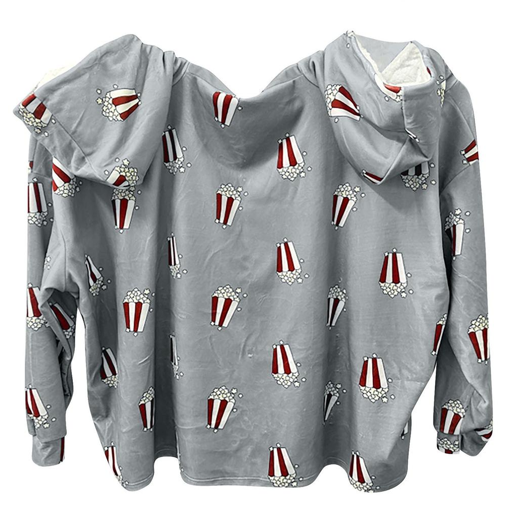 Paar Kleid Frühling Quirky Popcorn Paar Doppel Einteiliges Pullover Pyjamas Einteiliges Kapuzenpullover Freundinnen