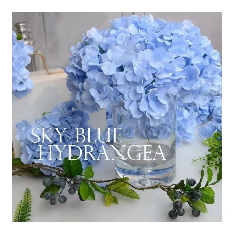 1 Pcs Artificial Hydrangea Silk DIY Artificial Flower Decoration Vase Flowers Colorful Decorative Flower Wedding Party Luxury