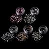 50Pcs Flatback Nail Rhinestones Mini Diamond Nail Charms 3D Crystal Gems Jewelry DIY Manicure Nail Decoration Part