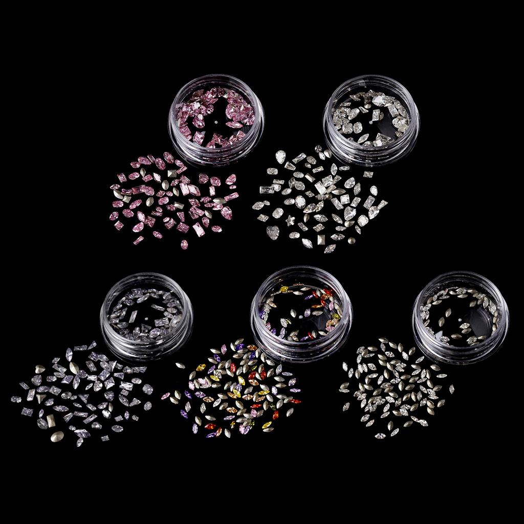 50Pcs Flatback Nail Rhinestones Mini Diamond Nail Charms 3D Crystal Gems Jewelry DIY Manicure Nail Decoration Part